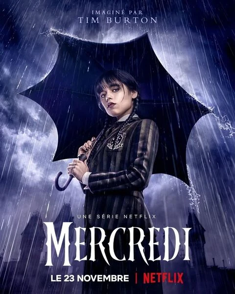 affiche Mercredi saison 1 de Netflix affiche mercredi saison 1