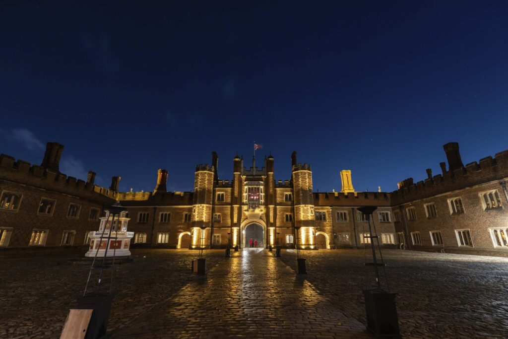 hampton court palace by night