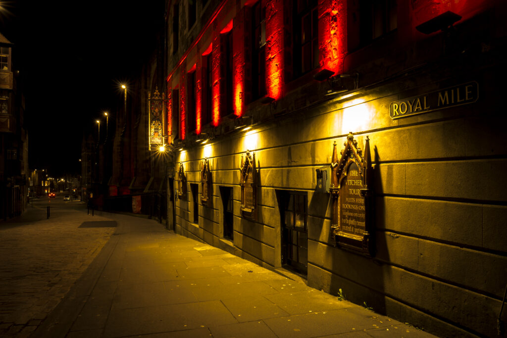 royal mile at night