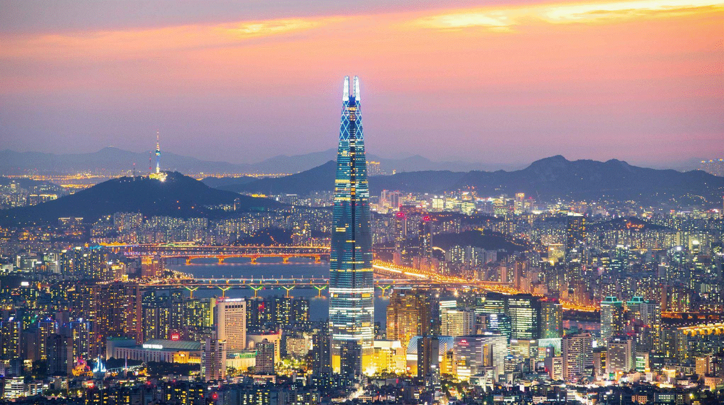 skyline de séoul & lotte world tower